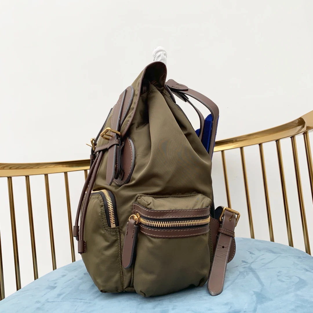 Burberry - Новейший рюкзак в стиле милитари - Армейский зеленый - Большой размер