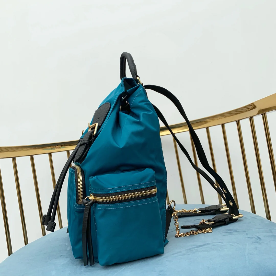 Рюкзак Burberry в военном стиле - синий - средний размер