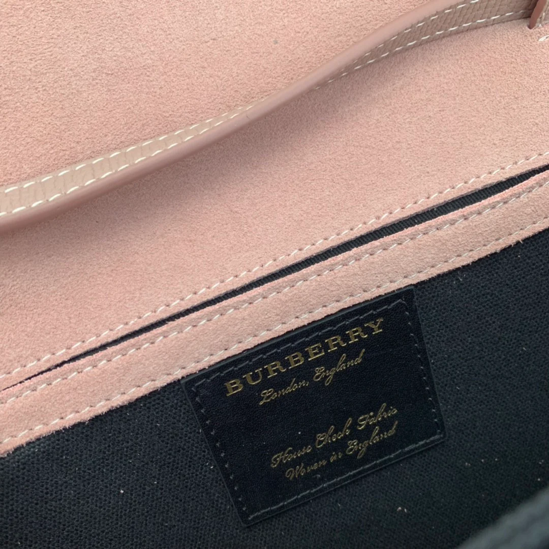 Сумка через плечо Burberry House в клетку - розовая