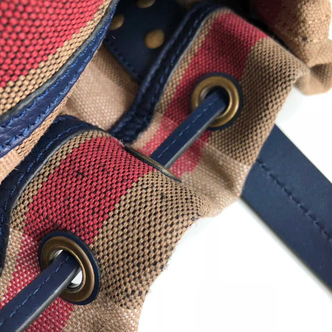 Сумка-ведро Burberry из канваса в клетку - черная