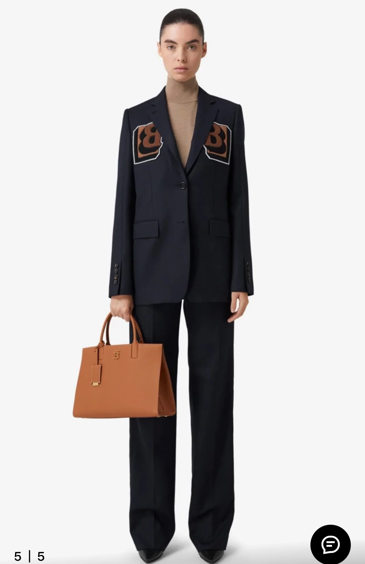 Сумка-тоут Burberry Frances из зернистой кожи, коричневая, 32 см.