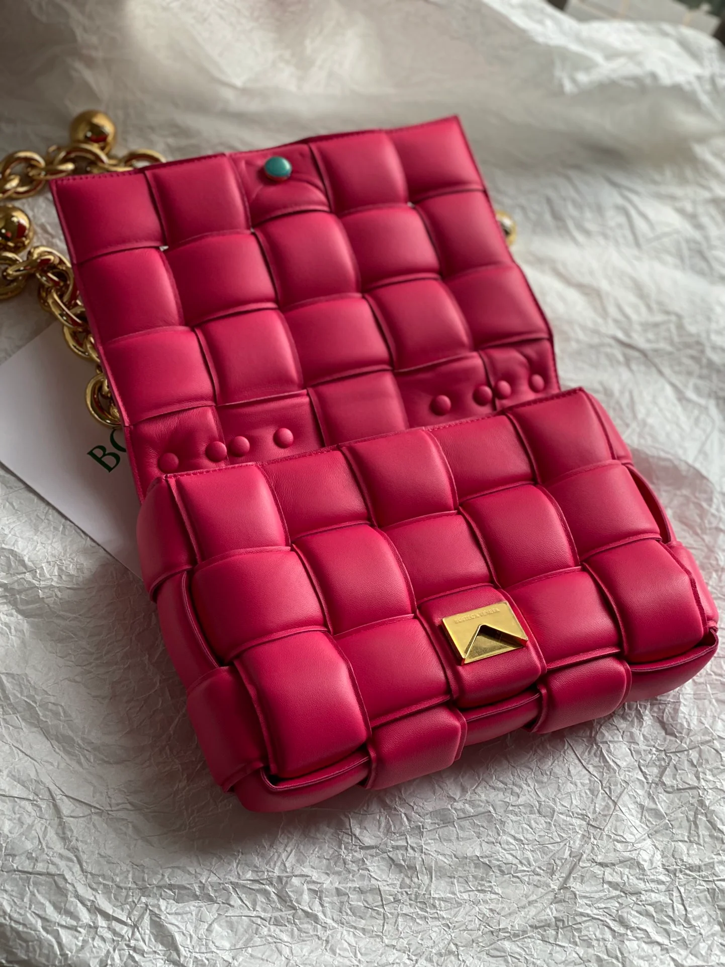 Сумка-мешок BV с кассетой - квадратная сумка с цепочкой