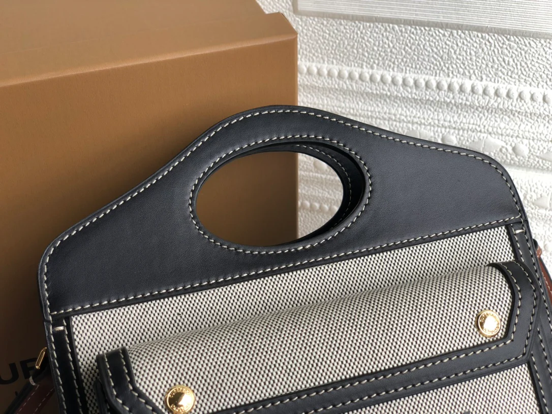 Холщовая сумка-тоут Burberry - Черная - 1