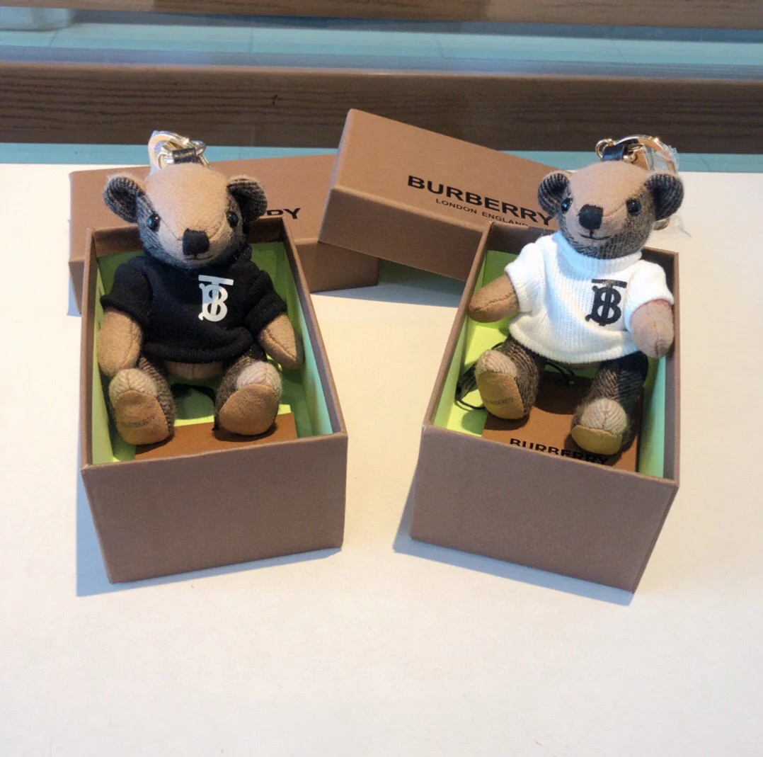 Burberry - Подвеска в виде медведя для толстовки - Черная