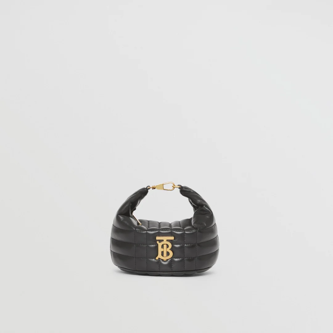 Стеганая поясная сумка Burberry - черная