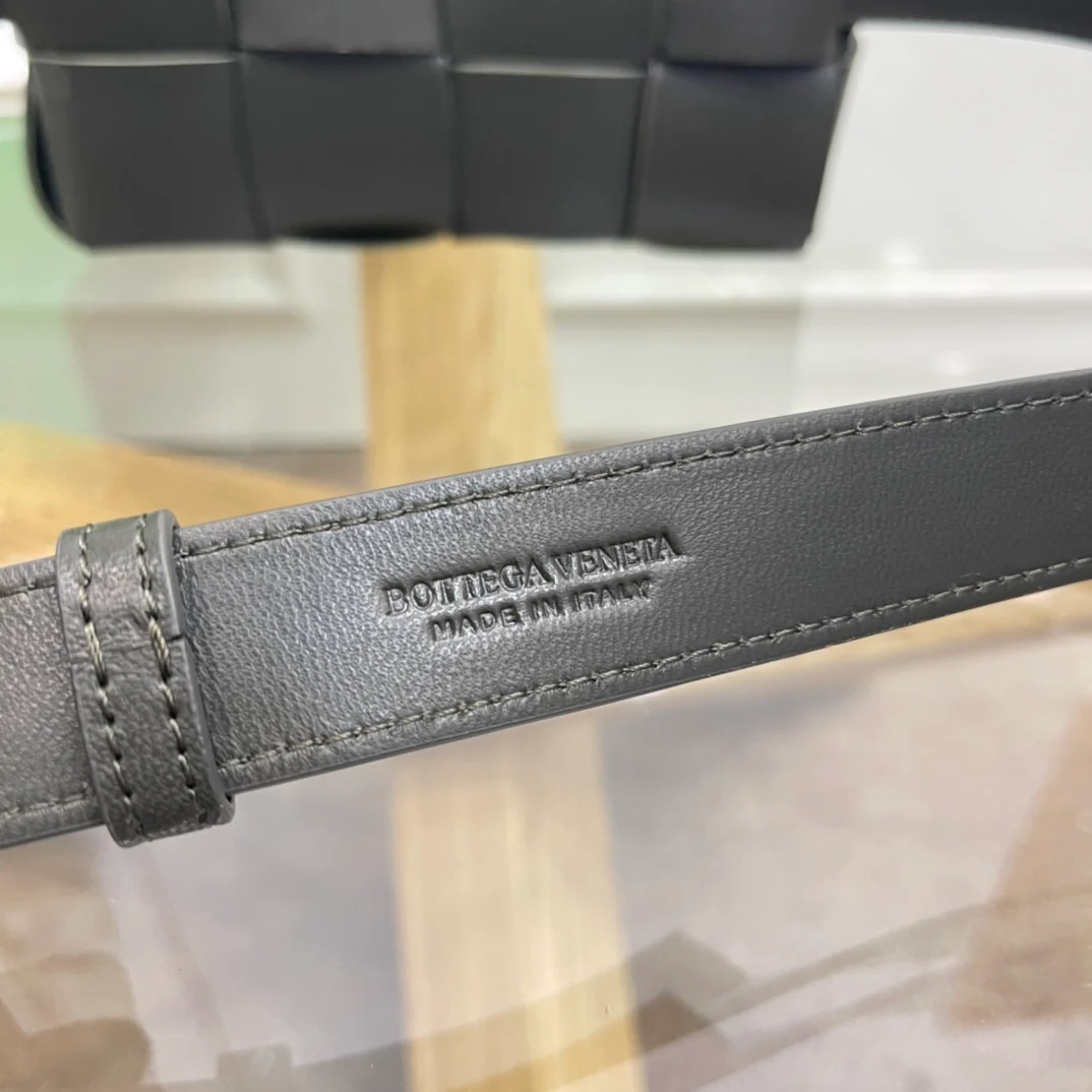 Поясная сумка BV из плетеной ткани, овечья кожа, 17 см, 5х9 см, 4 см.