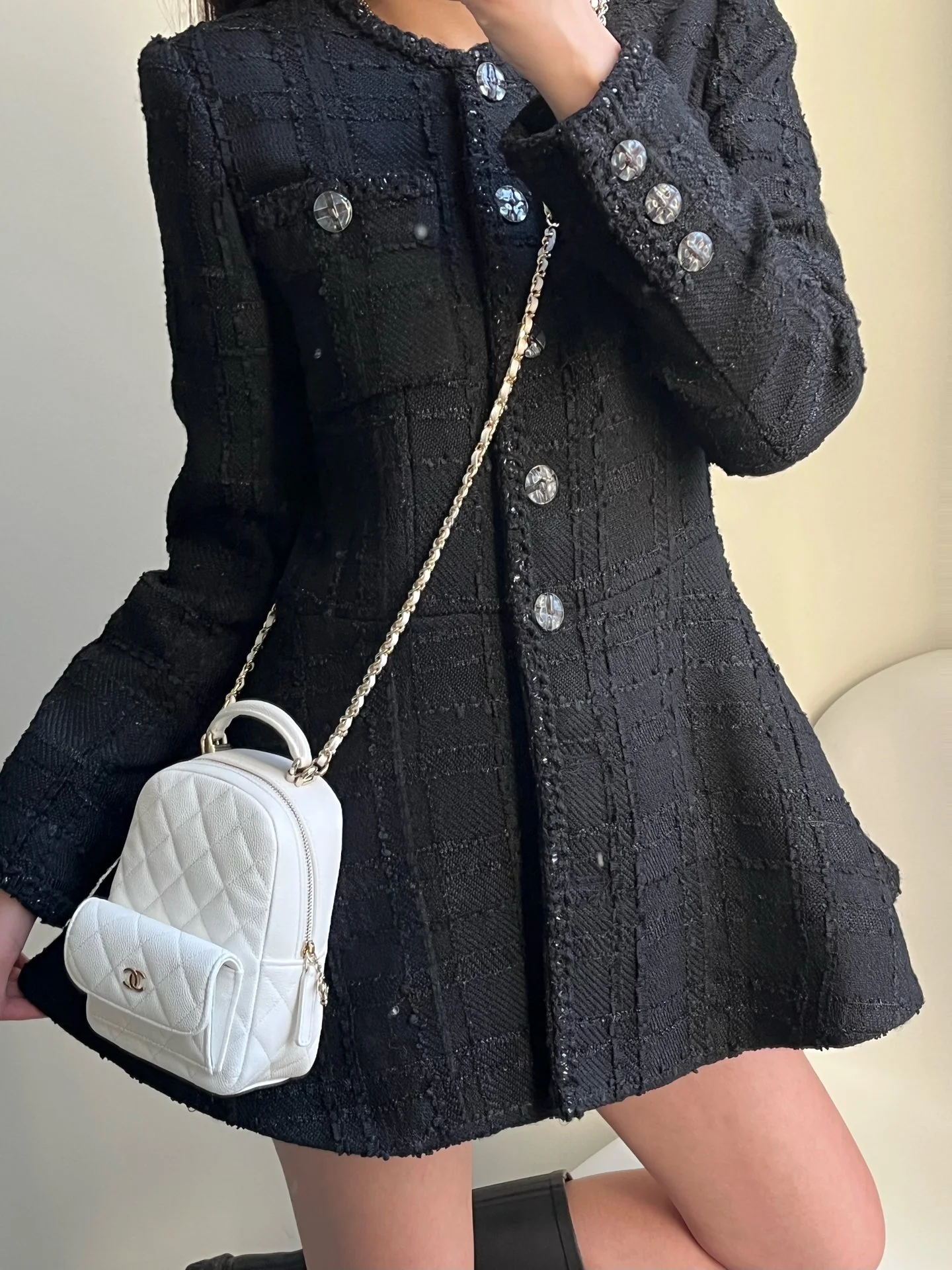 Мини-рюкзак Chanel 24c - белый