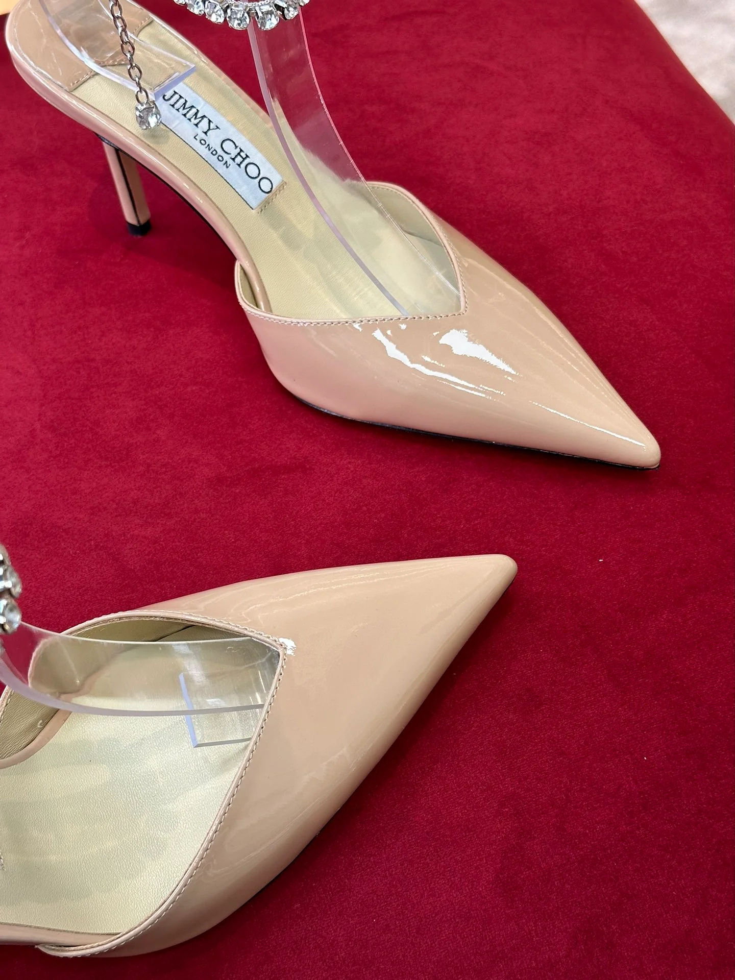 Серия Jimmy Saeda - Босоножки на шпильке со стразами - 7-5 см