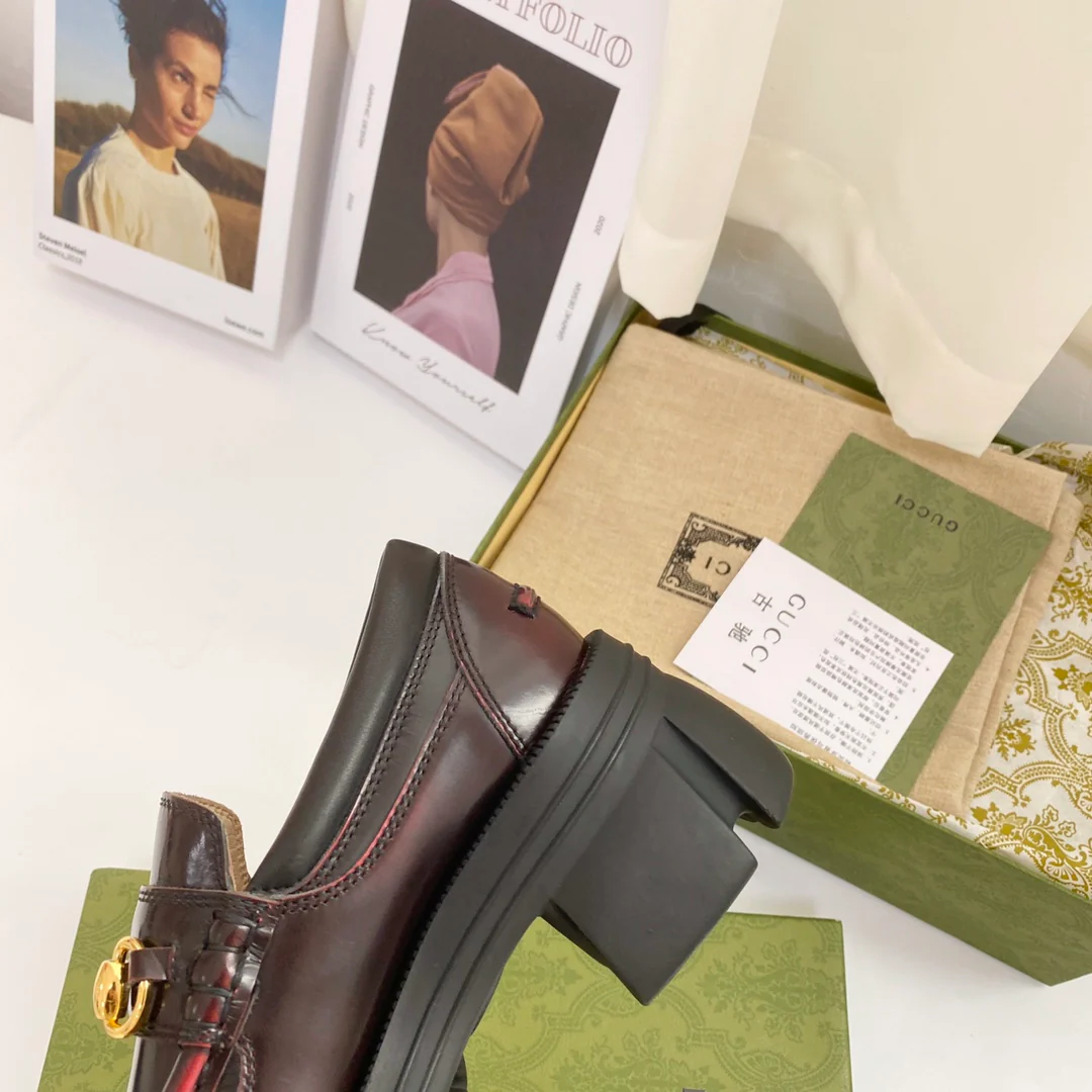 Лоферы на платформе Gucci - 1