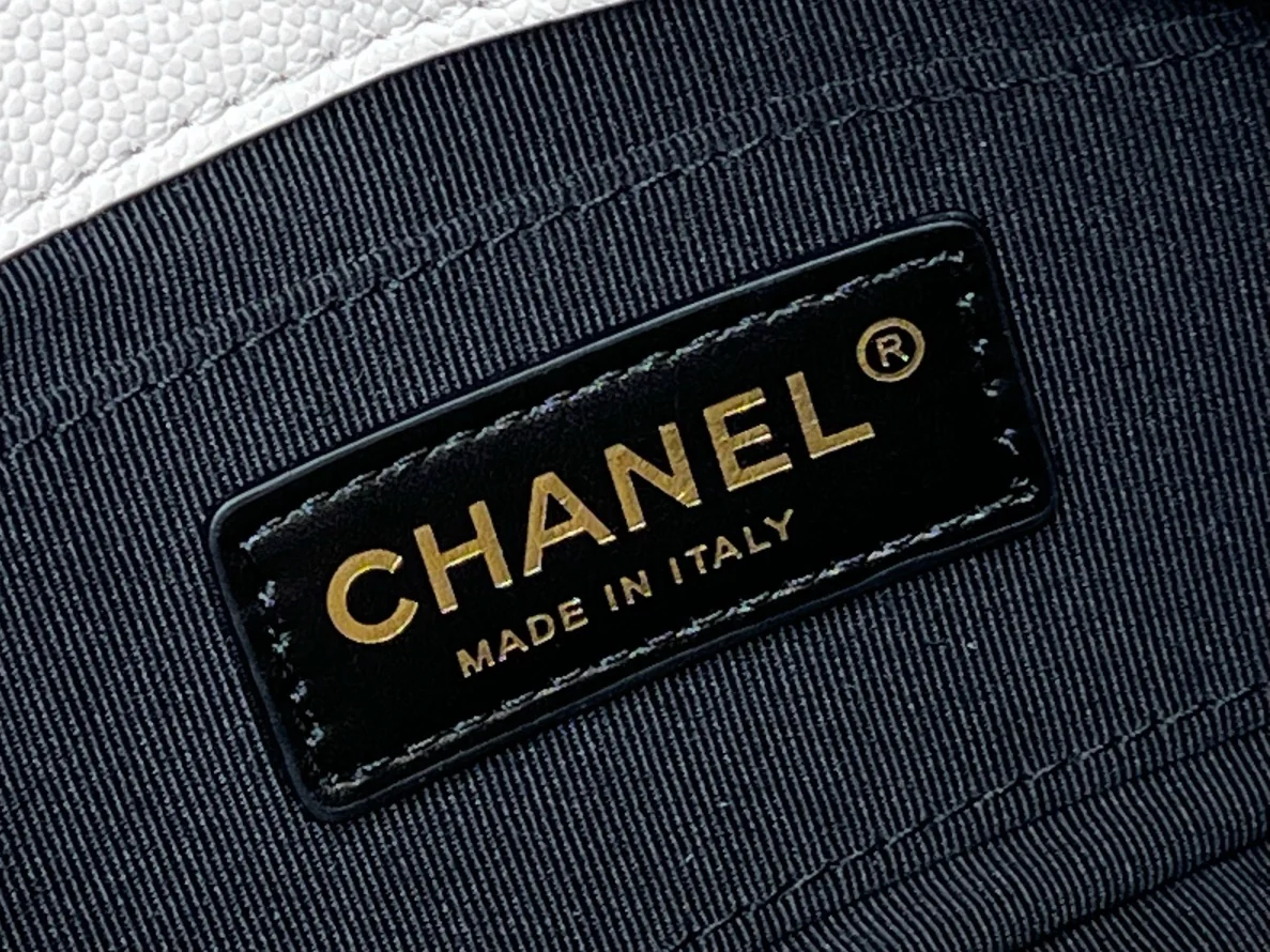 Сумка Chanel CF с цепочкой и монетами - зернистая телячья кожа - белая