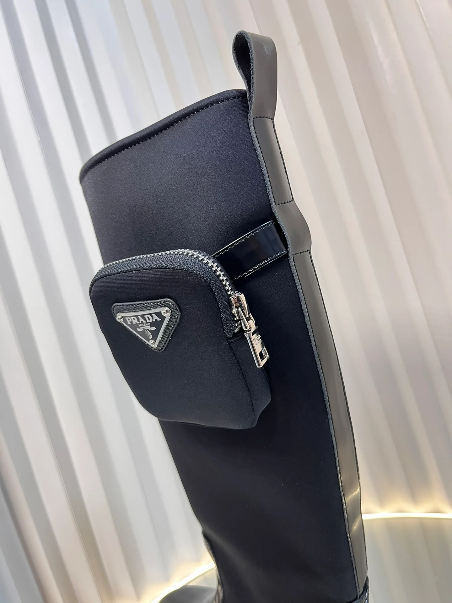 Тактические высокие ботинки Prada 2024 — черные