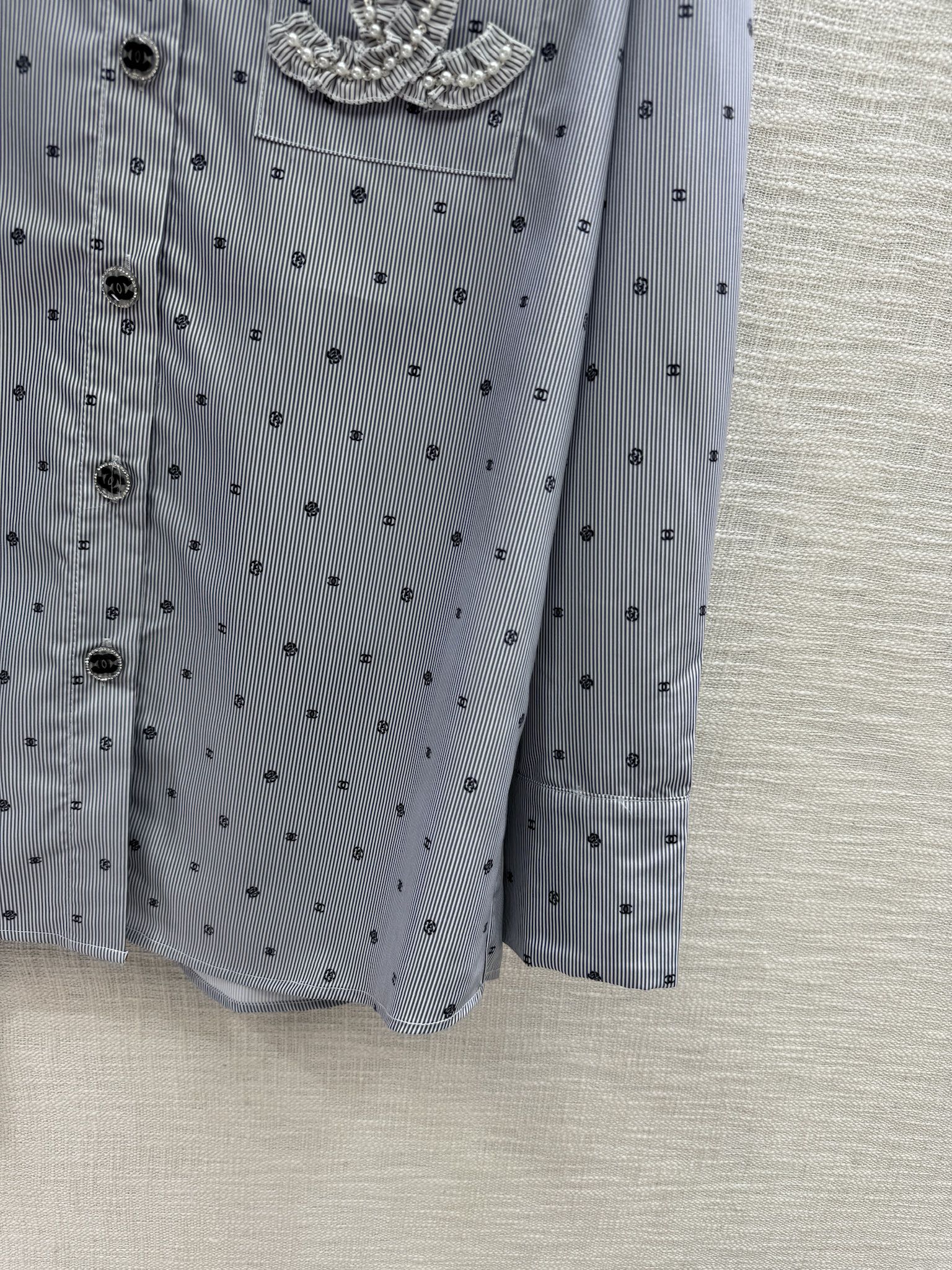 Chanel 2403 - Рубашка с длинными рукавами в полоску 