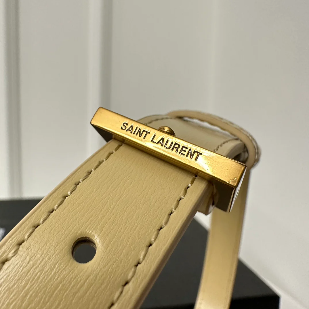 YSL Box Saint Laurent Tofu Bun Medium Apricot