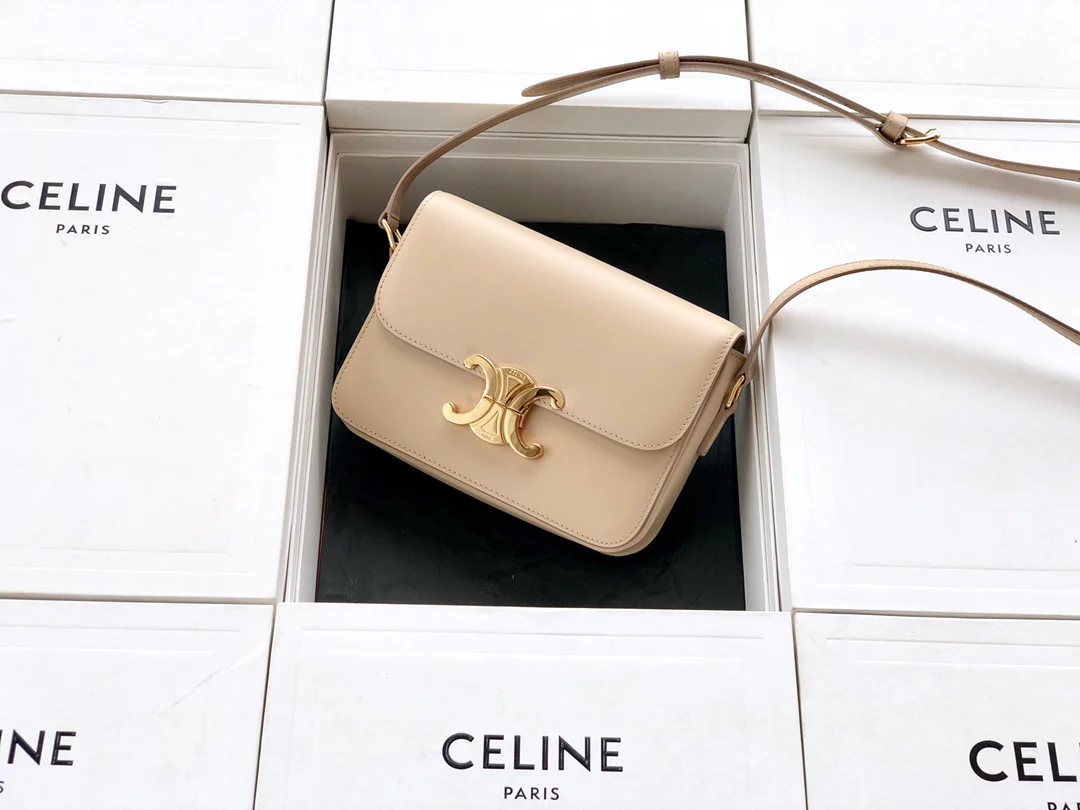 Сумка Celine Triomphe из телячьей кожи - подростковая - 18 - 5 см - 10