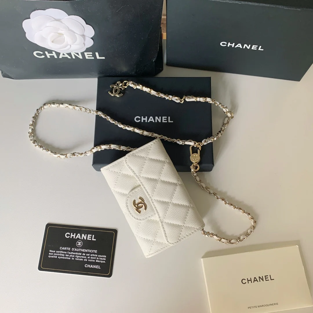 Кошелек для монет Chanel CF на цепочке - 2 шт.