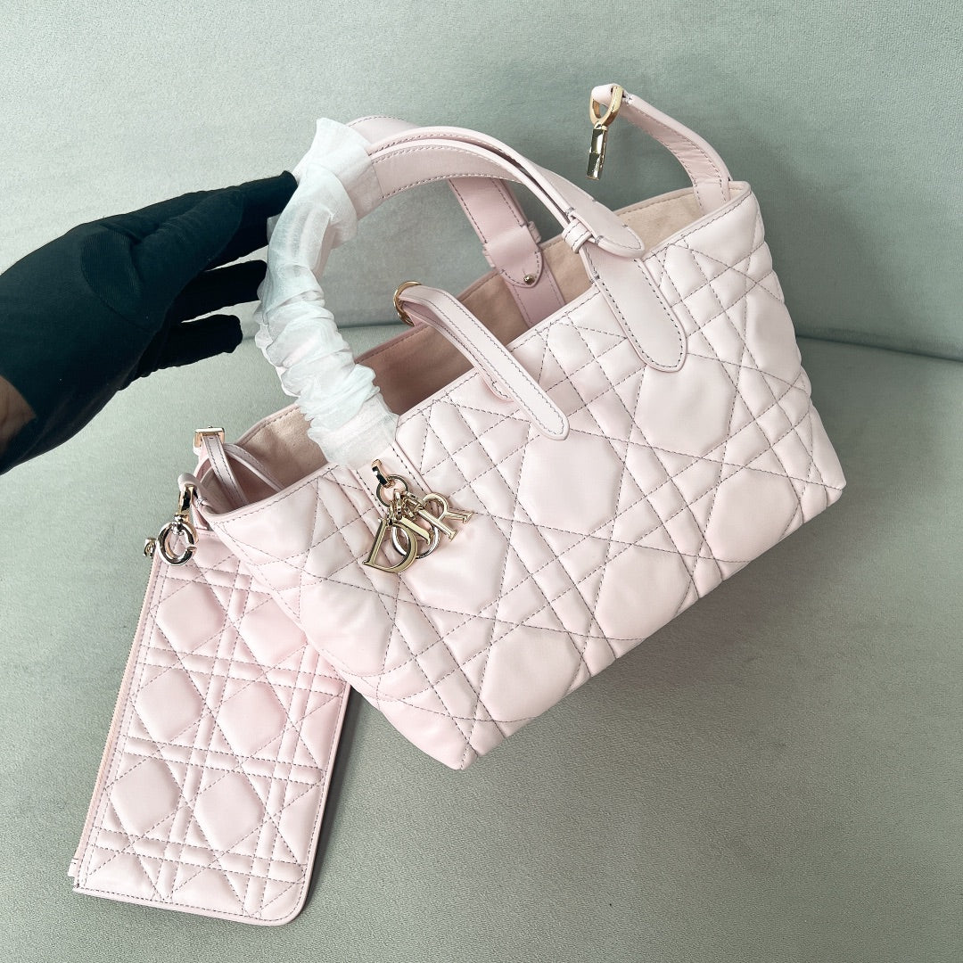 Кожаные кожаные туфли Dior Toujours, маленький розовый цвет