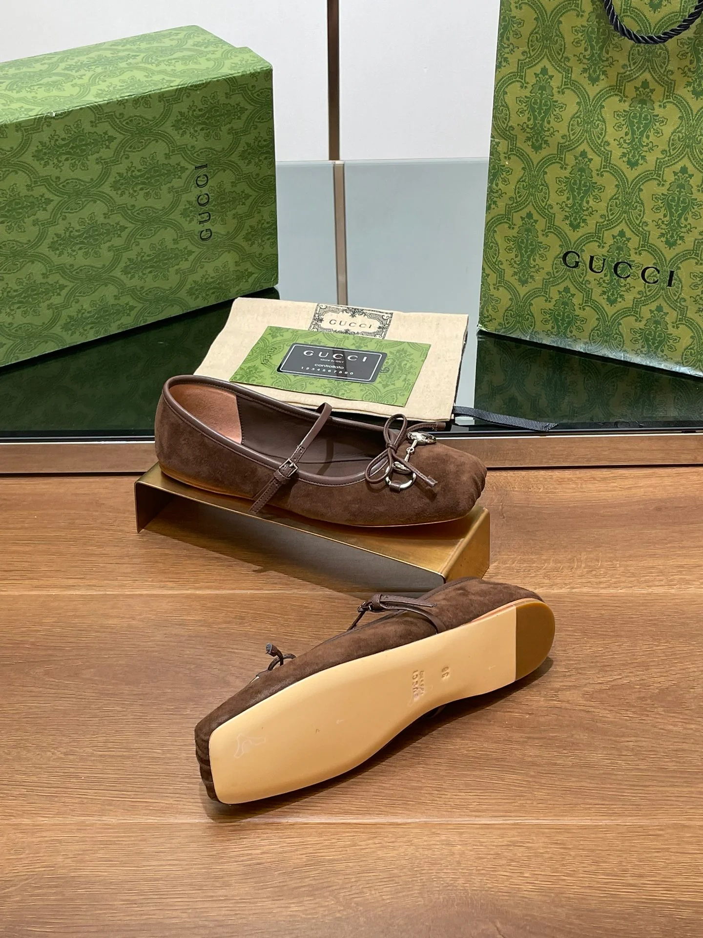 Балетки Gucci 2024 - Кофейно-коричневые