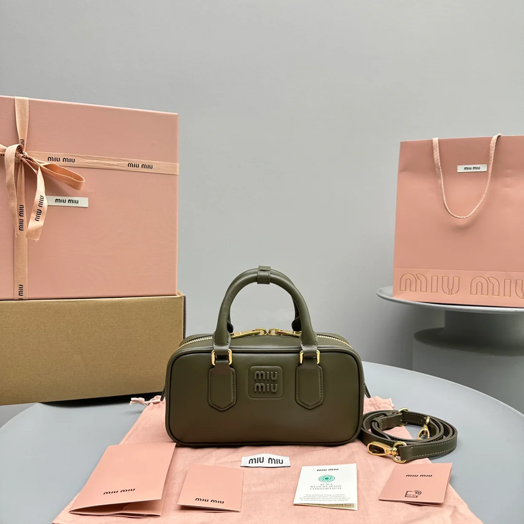 Сумка для боулинга Miu Miu - Маленькая - Зеленая