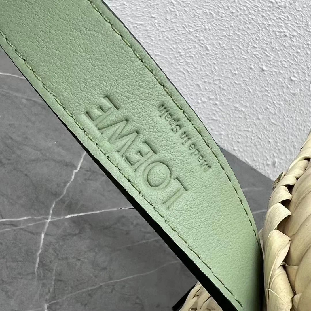 Соломенная сумка Loewe - 33 см - Маленькая - Зеленая