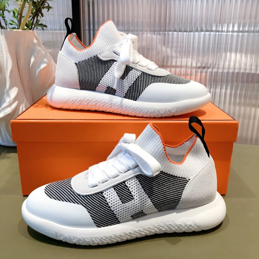 Белые кроссовки Hermes, повседневная обувь - 1