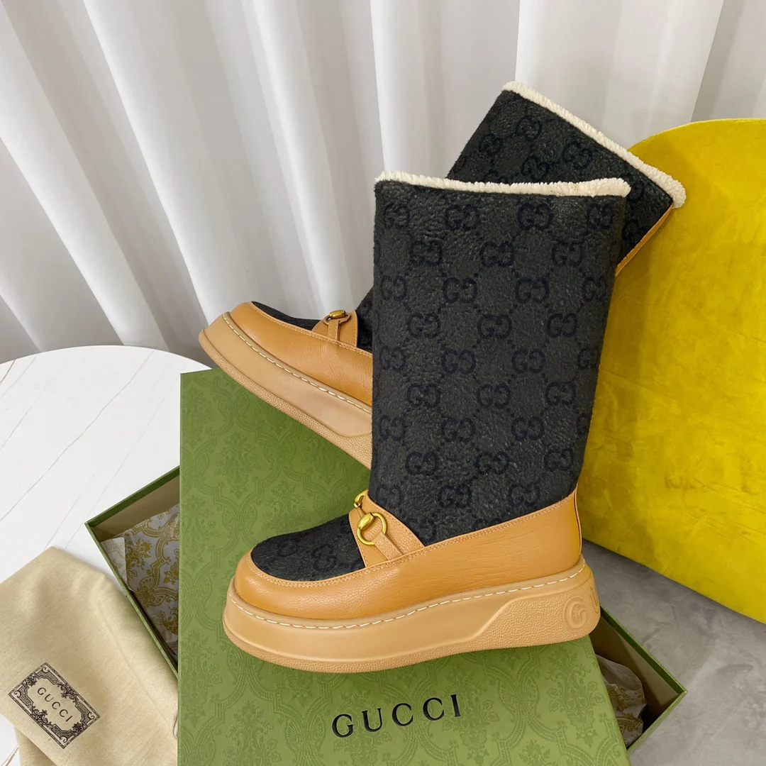 Gucci - Новинка сезона осень/зима 2022 - Шерстяные зимние сапоги