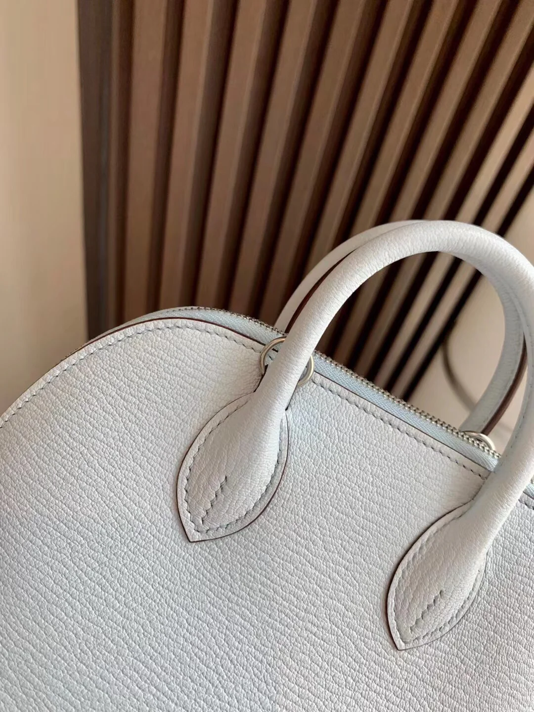 Hermes Bolide Mini T0 Fog Blue Silver Button