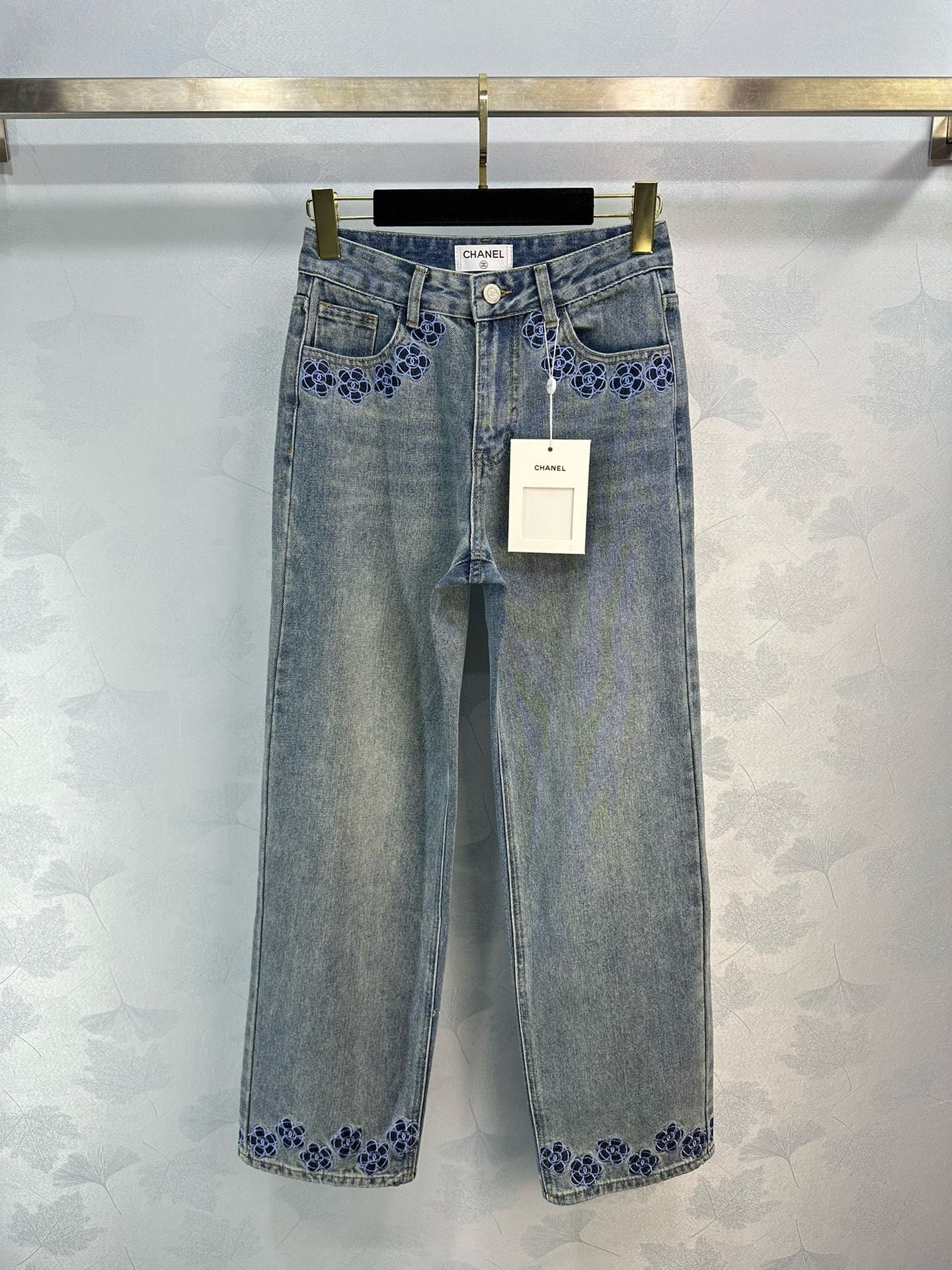 Летние джинсы прямого кроя Chanel 2403