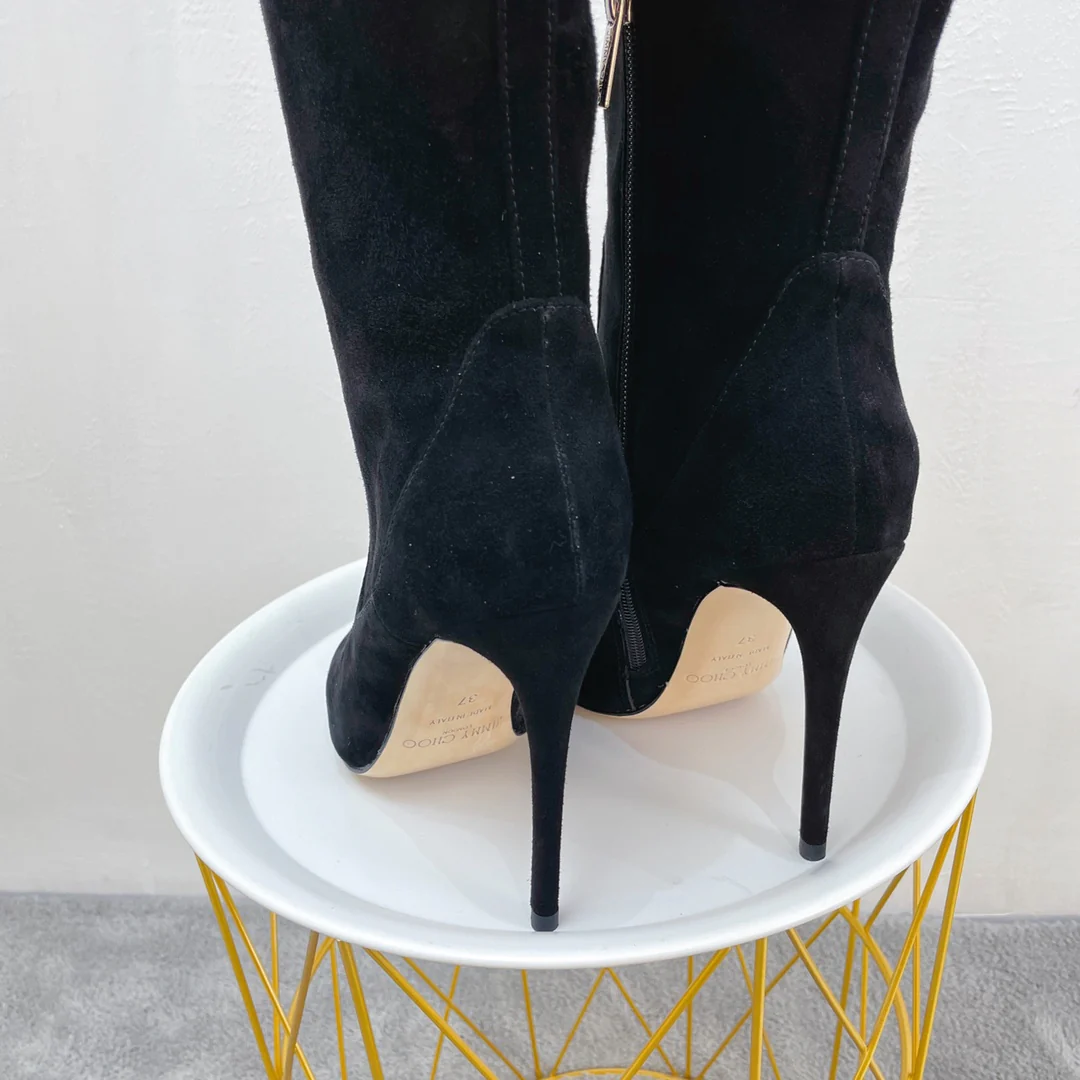 Новинка сезона осень/зима 2022 от Jimmy - Ботильоны на шпильке - Черные - 1