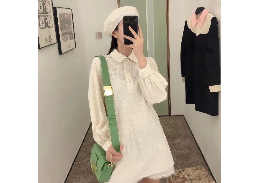 Мини-бокс Dior с эмалированной кнопкой - мятно-зеленый