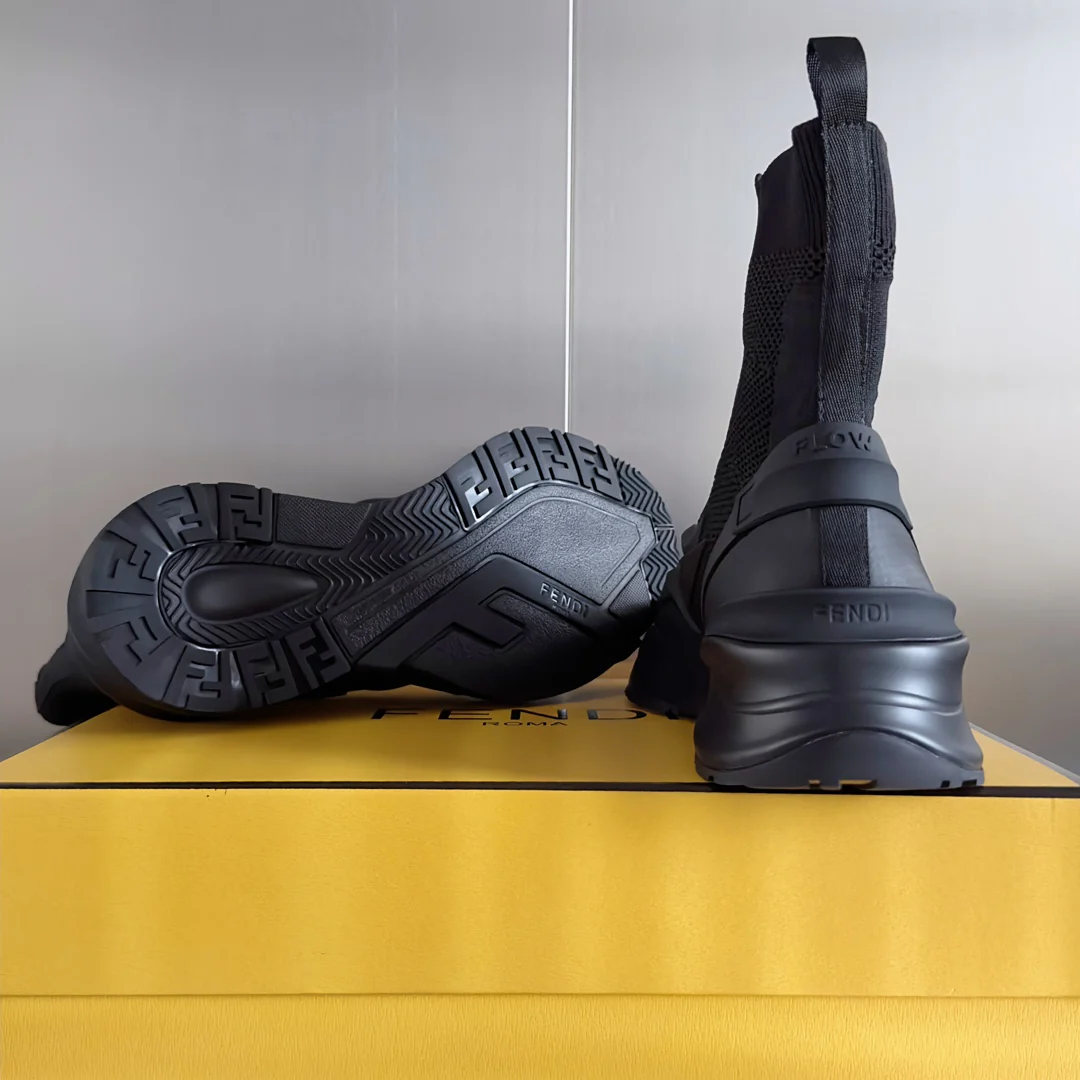 Кроссовки Fendi-flow серии Flyknit - Унисекс - Черные