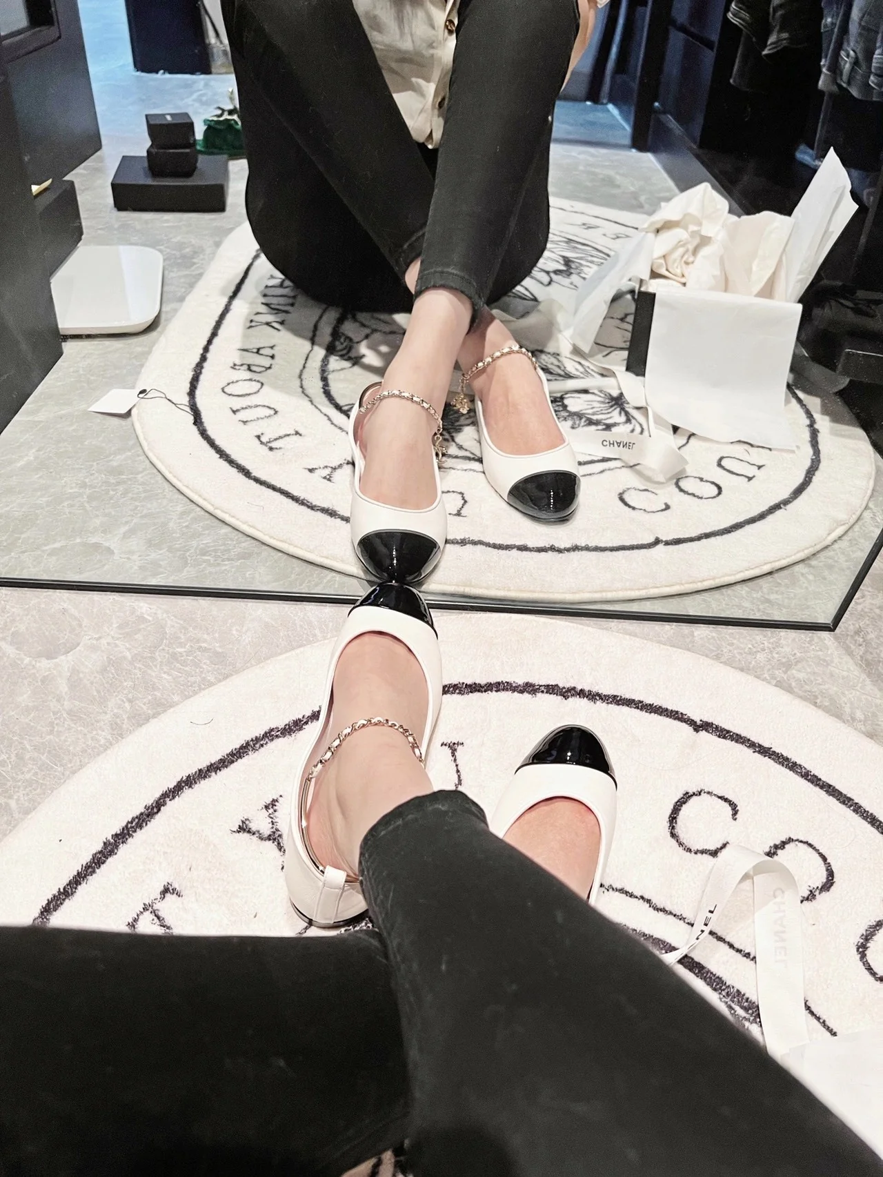 Балетки Chanel - белые