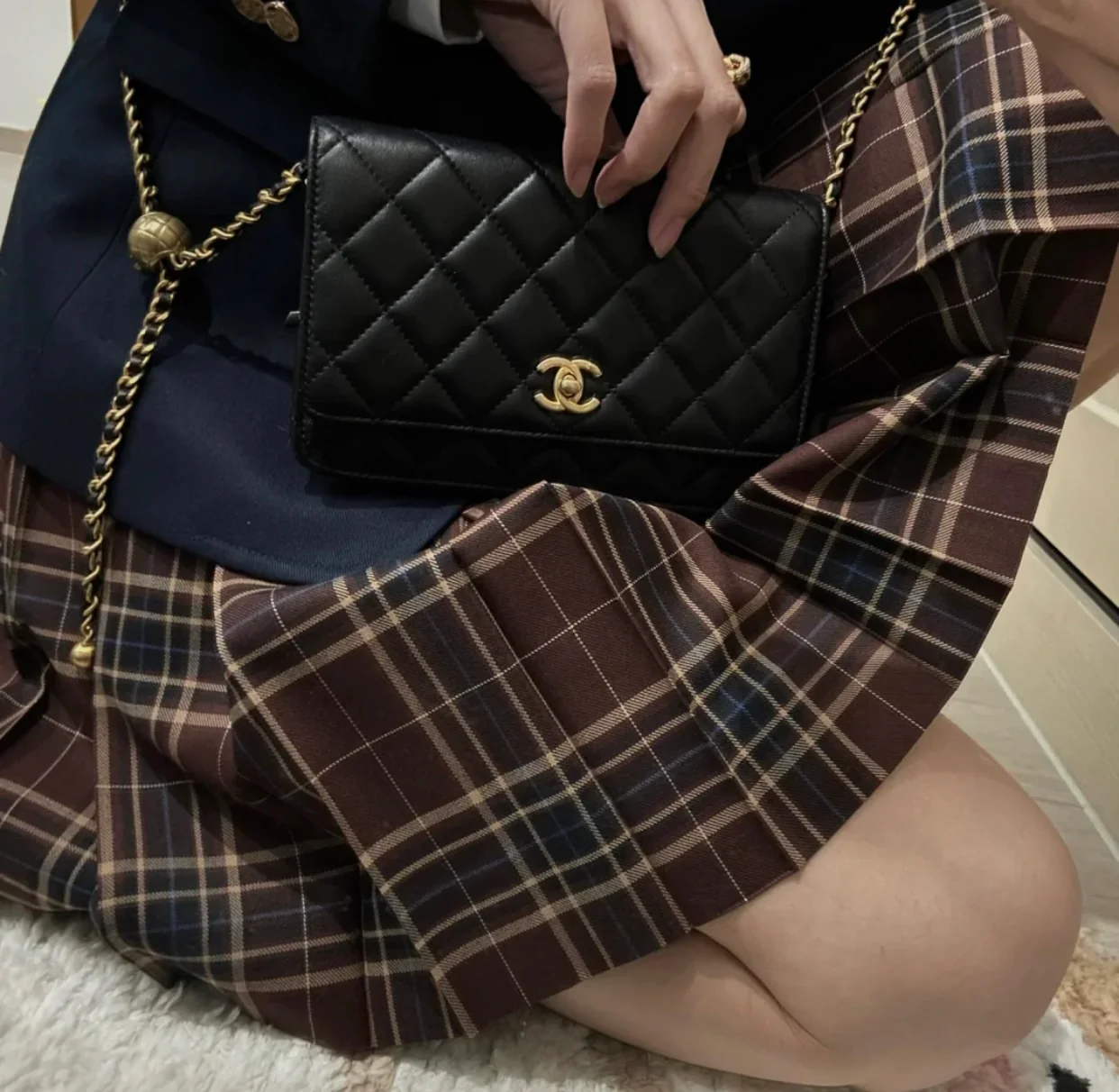 Chanel - Golden Ball WOC - Овечья кожа - 2