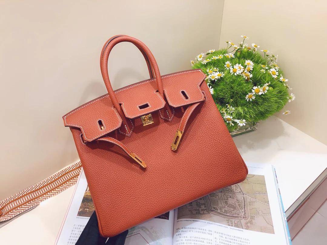 Hermes-birkin-25-togo-Maple Leaf Palm- Gold Buckle