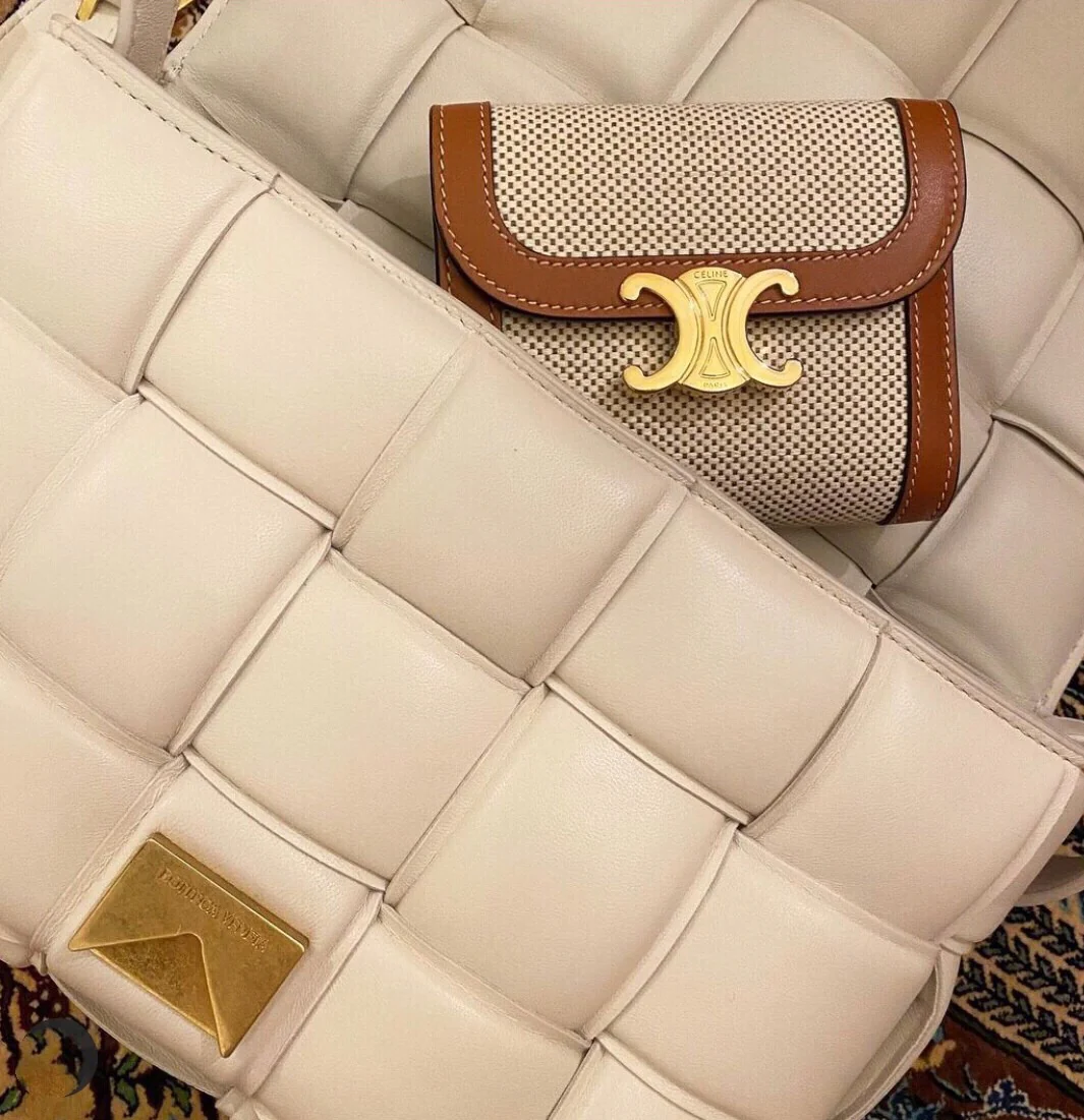 Кошелек Celine Small Flap Wallet - ткань и коровья кожа