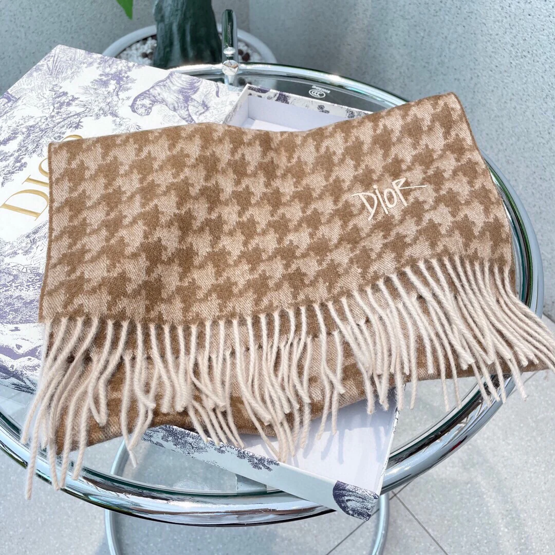 Длинный шарф Dior Gradient из кашемира - 32 см - 200 см - 100% высококачественный кашемир - 1 шт.