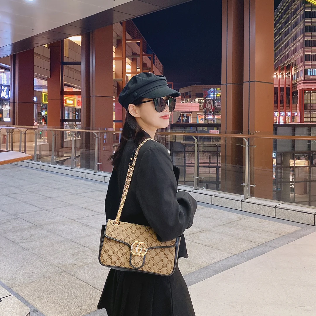 Gucci Marmont Medium 26cm Canvas Monogram