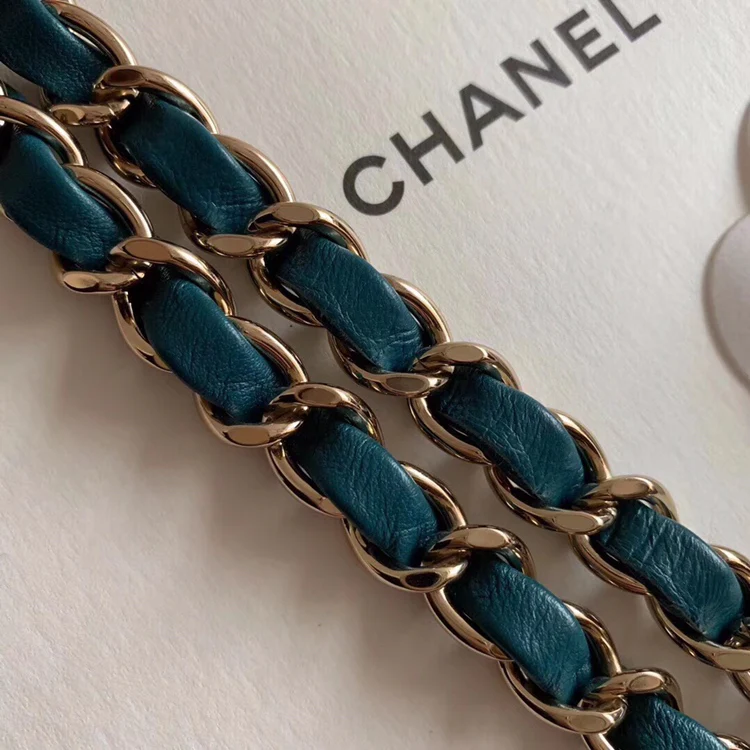 Плетеная сумка Chanel CF - темно-синяя