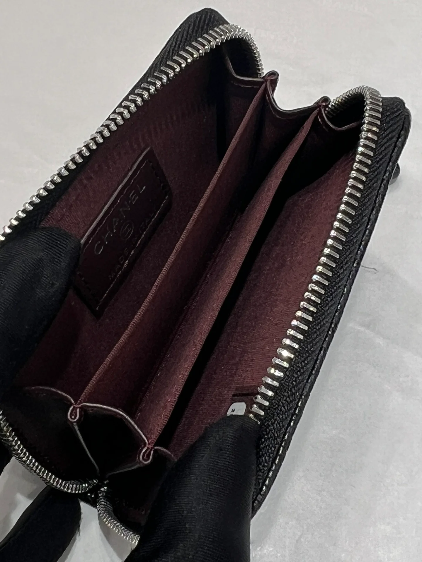 Классический кошелек для монет Chanel CF на молнии