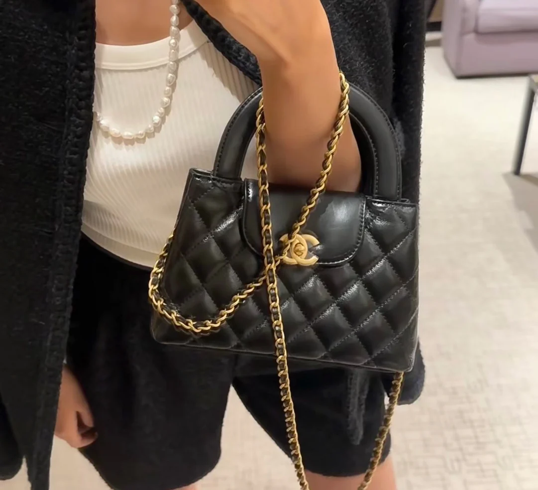 Сумочка Chanel Kelly Chain, большая - черная