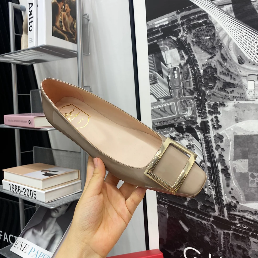 RV-Flat Bottom Square Toe-Khaki Grey