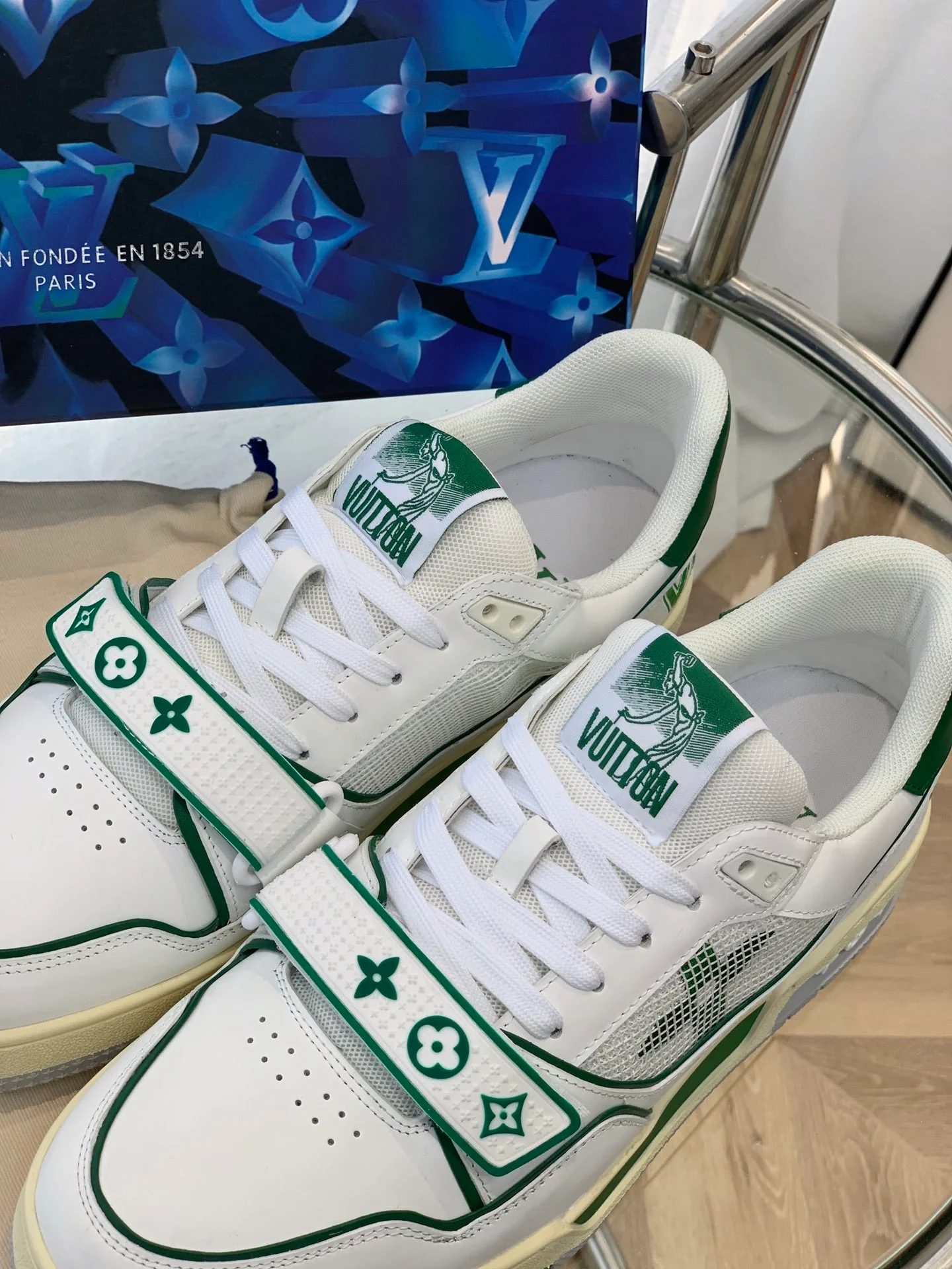 Кроссовки LV Trainer Series - Унисекс - Липучка спереди - Зелёные