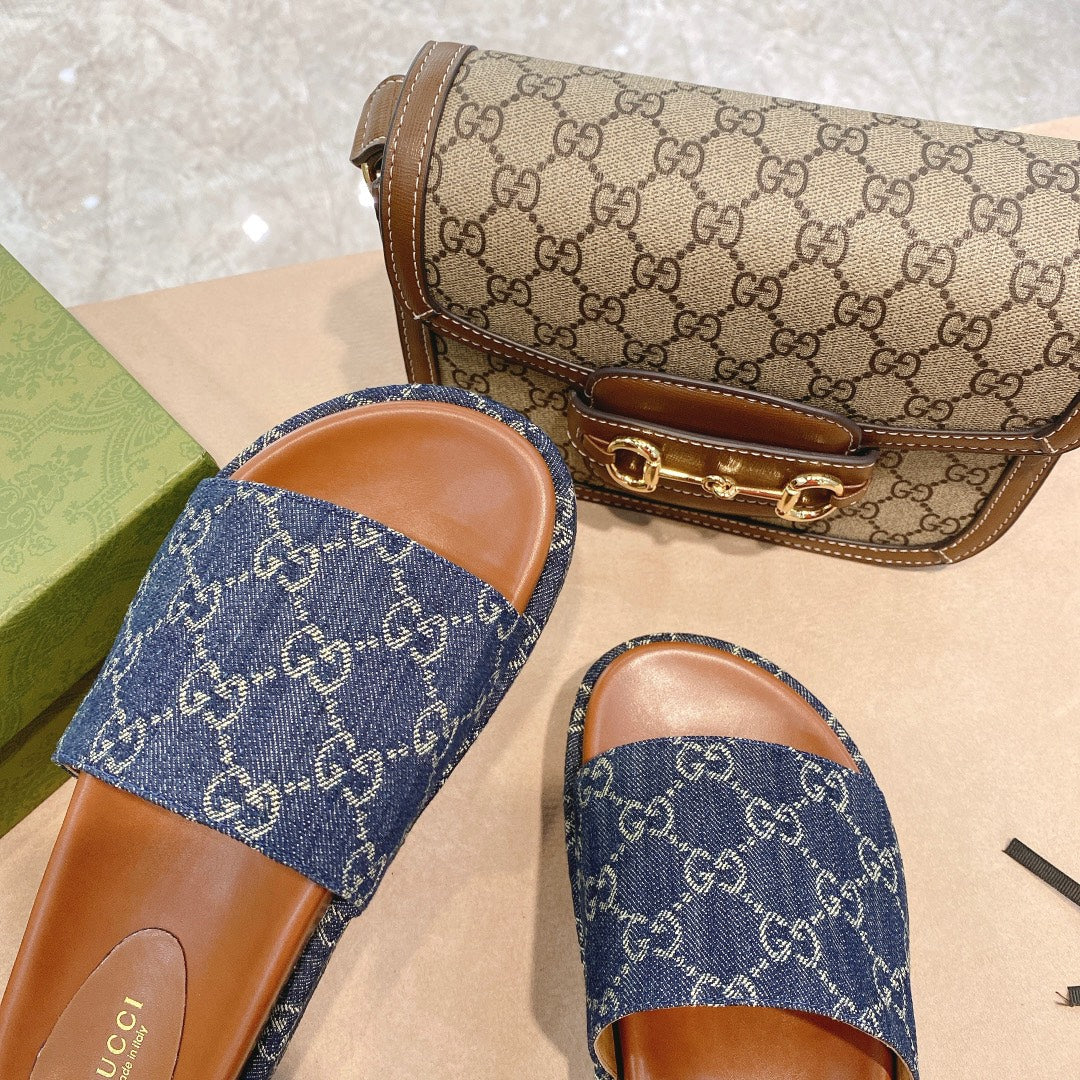 Сандалии на платформе Gucci - 1