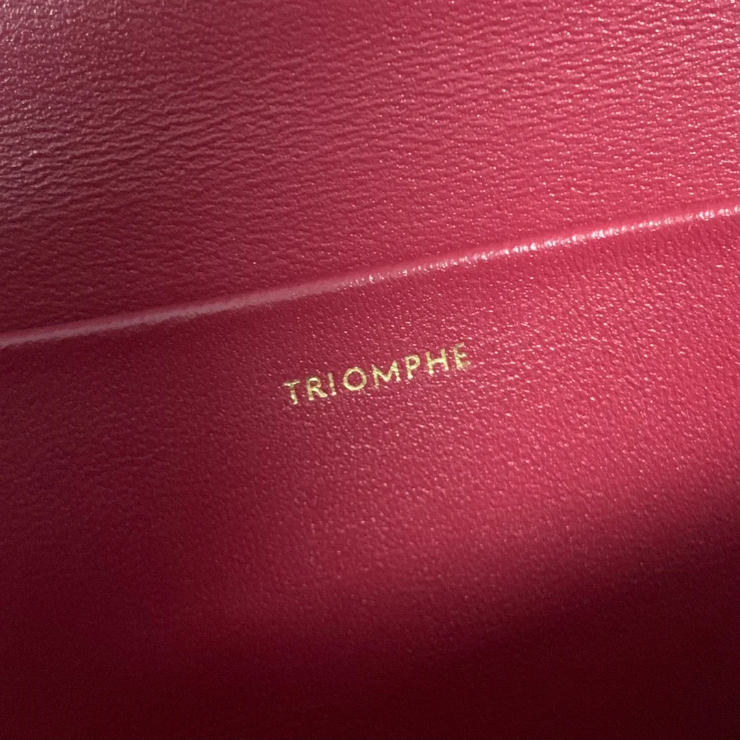 Celine - Кожаная сумка с пряжкой и цепочкой - Подмышечная сумка - Фиолетово-красная