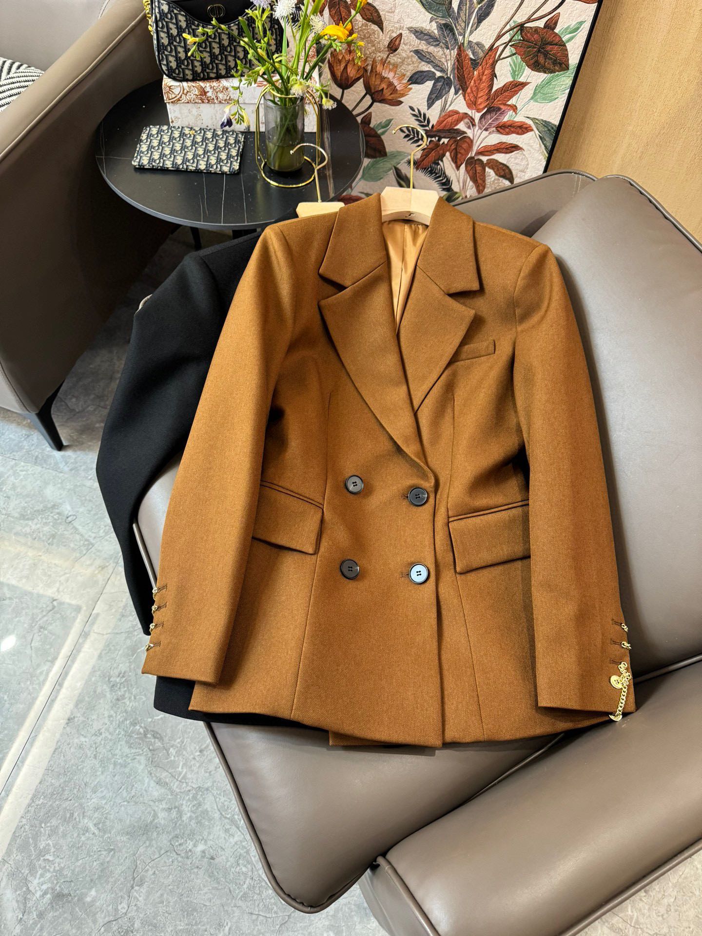 Пиджак Burberry 2403-24ss, новый, коричневый.