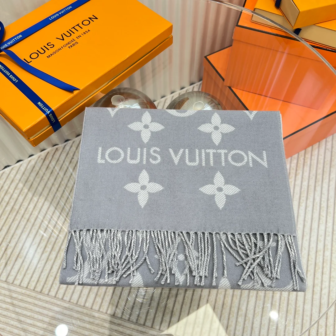 Бестселлер — незаменимый шарф LV из 100% шерсти — 186 см — 34 см