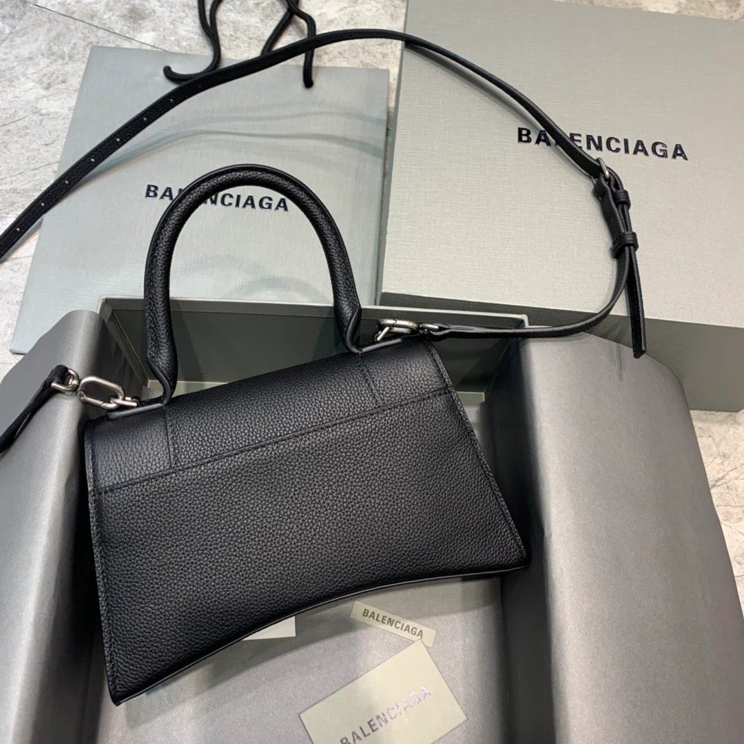 Сумка Balenciaga Hourglass - с черным узором 