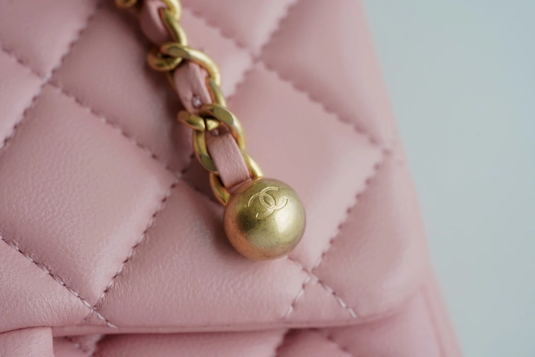 Chanel 23k Gold Globe Square Pink