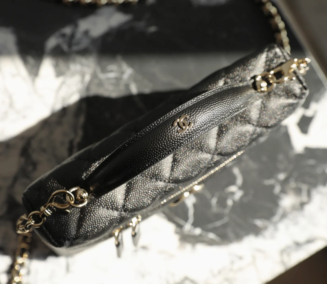 Длинный клатч-коробочка Chanel 25c-LP - черный