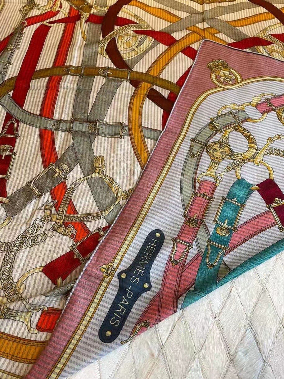 Hermes - Двусторонний шарф с принтом - 1