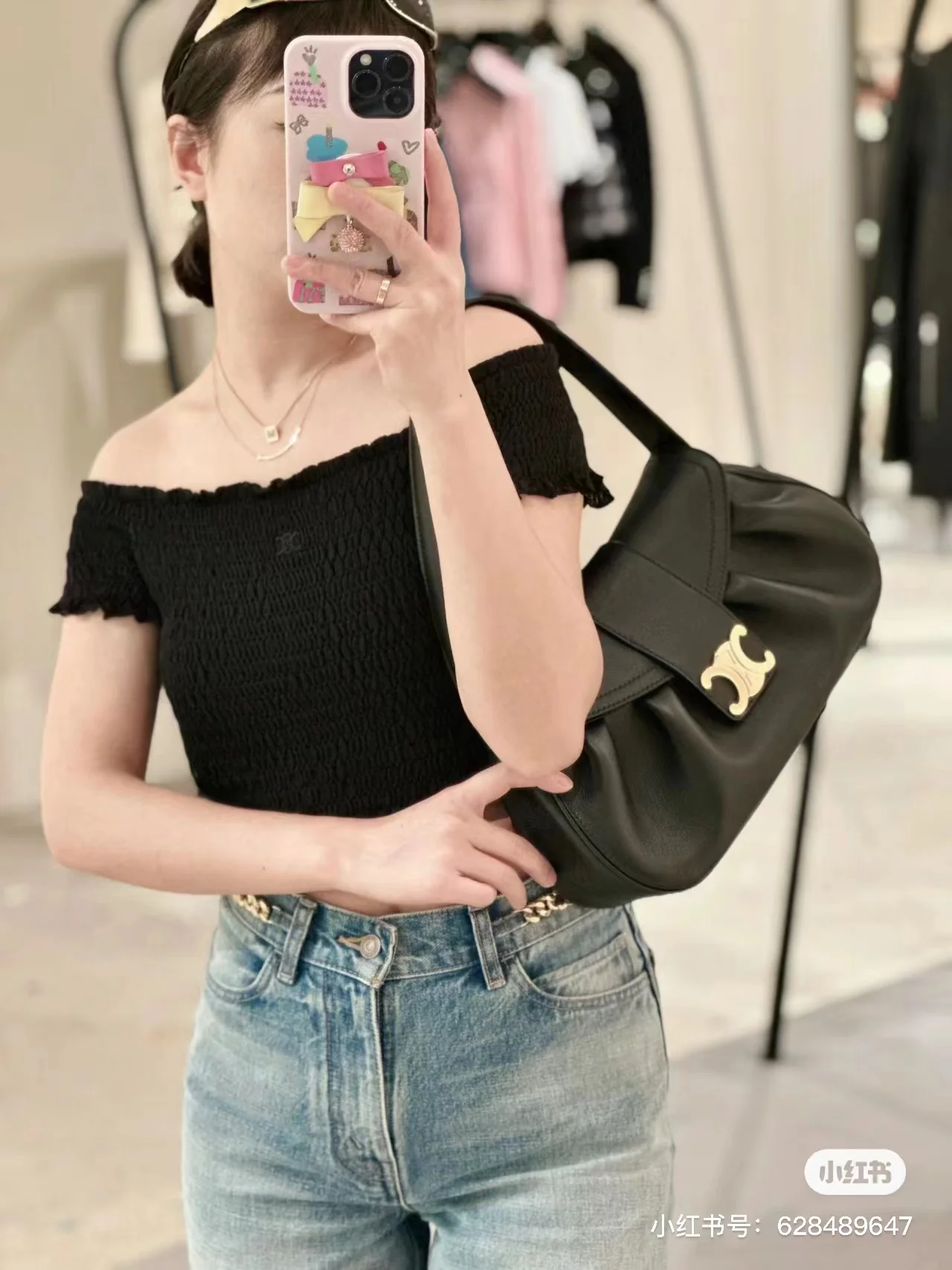 Сумка Celine Polly - черная